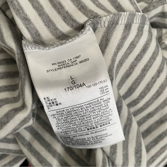 NEW GAP Convertible Strapless Maxi Tube Dress Skirt Striped Soft Size Large - Picture 7 of 10